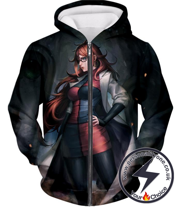 Dragon Ball Super Extremely Cool Android 21 HD Graphic Anime Promo Zip Up Hoodie